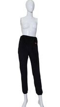 Load image into Gallery viewer, Solid Black Velvet Baggy Warm Up Pants
