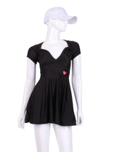 Load image into Gallery viewer, The Adeline Dress offers a playful, fun, and very flirty look. Offers a sweetheart neckline, empire waist and flowing A-line skirt. It is perfect for tennis, running and golf (with our Leg Lengthening Leggings), and of course, a trip to your after-court party with your friends. 
