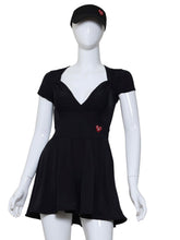 Load image into Gallery viewer, The Adeline Court To Cocktails Tennis Dress Black Velvet
