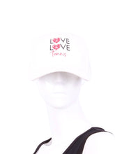 Load image into Gallery viewer, White Faux Suede LLT Logo Hat - Love Love Tennis Luxury Boutique Pro Shop Apparel Women Men Beverly Hills
