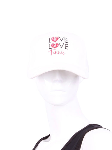 White Faux Suede LLT Logo Hat - Love Love Tennis Luxury Boutique Pro Shop Apparel Women Men Beverly Hills