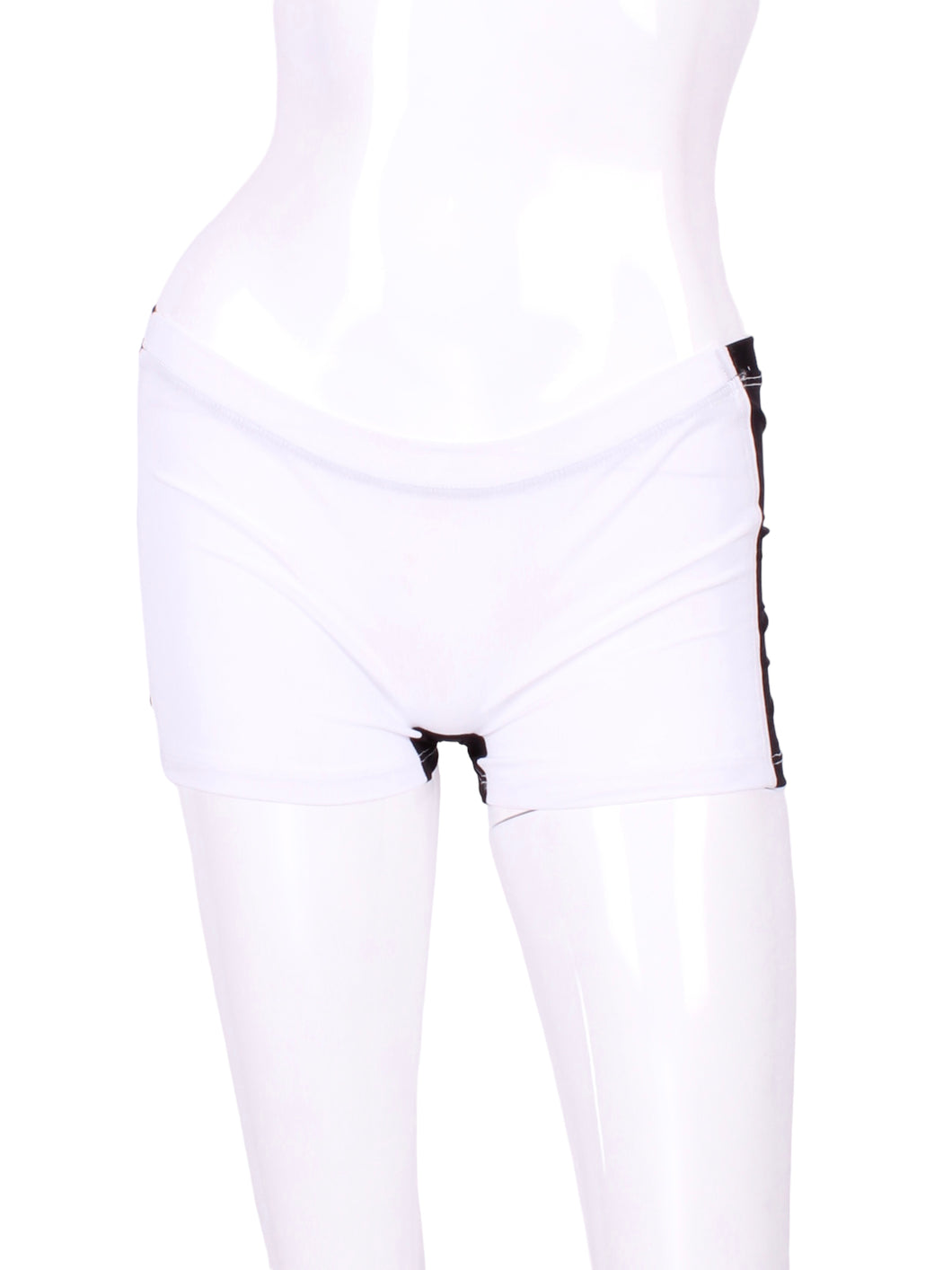 These sexy white low rise shorts are going to want to be seen!   Very light and airy.  The perfect underwear to have for the court-to-cocktails tennis dresses.  Reach up higher for that serve - and show off your LOVE shorties!