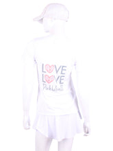 Load image into Gallery viewer, Super thin and soft V-Neck T-shirt with Love Love Tennis Print on both front and back.
