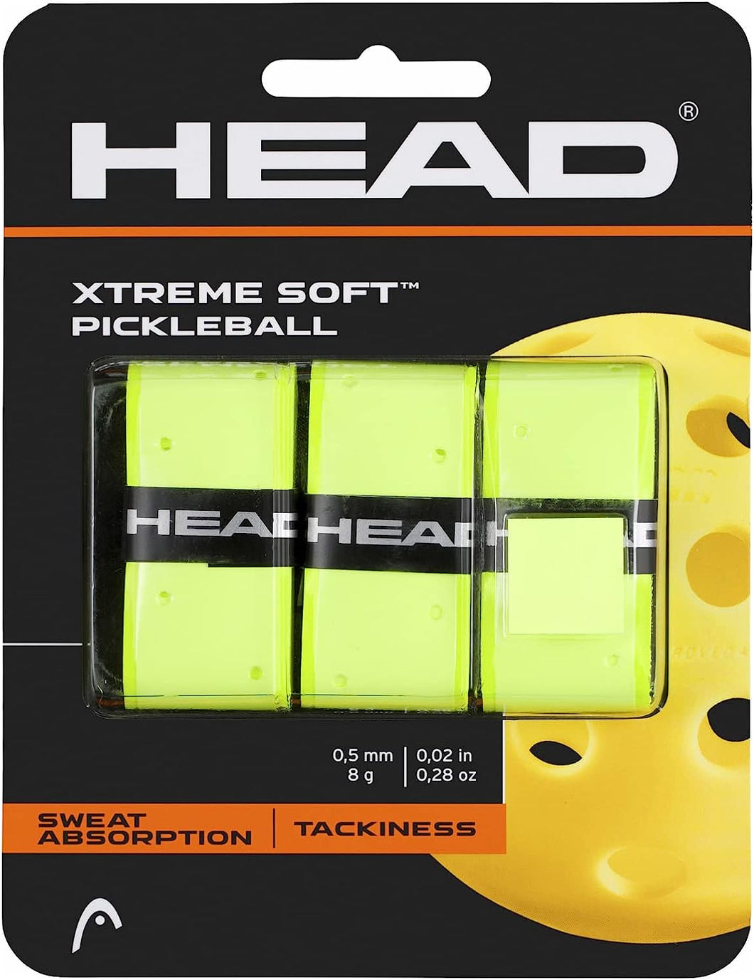 Thanks to a super tacky elastomer material and its extra large perforations, the XTREMESOFT overgrip provides additional feel and extremely good absorption. It also comes in a variety of colors so you can add even more color to your paddle and game.