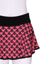 Load image into Gallery viewer, Mini Heart LOVE “O” Skirt on Black - I LOVE MY DOUBLES PARTNER!!!
