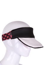 Load image into Gallery viewer, Love Tennis Visor in Black - I LOVE MY DOUBLES PARTNER!!!
