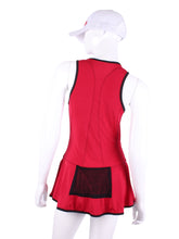 Load image into Gallery viewer, The Andrea Dress Red Short - I LOVE MY DOUBLES PARTNER!!!
