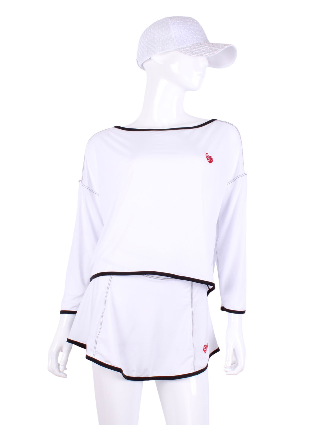 Long Sleeve Baggy Top White - I LOVE MY DOUBLES PARTNER!!!