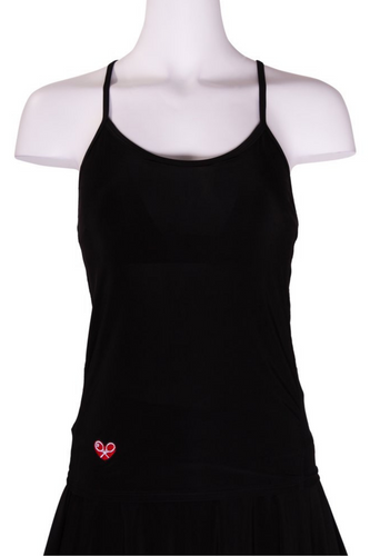 Black Mesh Tiny Tank - I LOVE MY DOUBLES PARTNER!!!