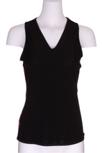 Load image into Gallery viewer, Black Vee Tank with Heart Mesh Back - I LOVE MY DOUBLES PARTNER!!!
