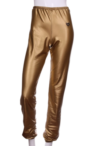 Champagne Gold Baggy Warm Up Pants - I LOVE MY DOUBLES PARTNER!!!