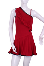 Load image into Gallery viewer, The Charmaine Court To Cocktails Tennis Dress in Red - I LOVE MY DOUBLES PARTNER!!!

