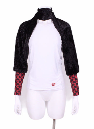 Crushed Black Velvet + Soft Black Scarf Vest (Reversible) - I LOVE MY DOUBLES PARTNER!!!