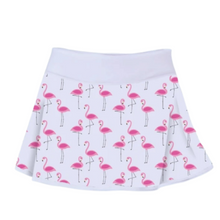 Load image into Gallery viewer, Flamingo Love &quot;O&quot; Skirt - I LOVE MY DOUBLES PARTNER!!!
