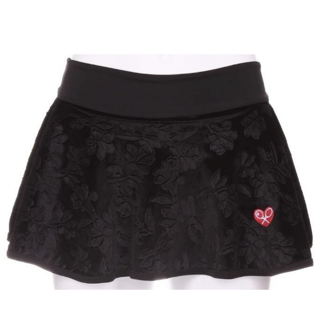 Flower Velvet LOVE “O” Tennis Skirt - I LOVE MY DOUBLES PARTNER!!!