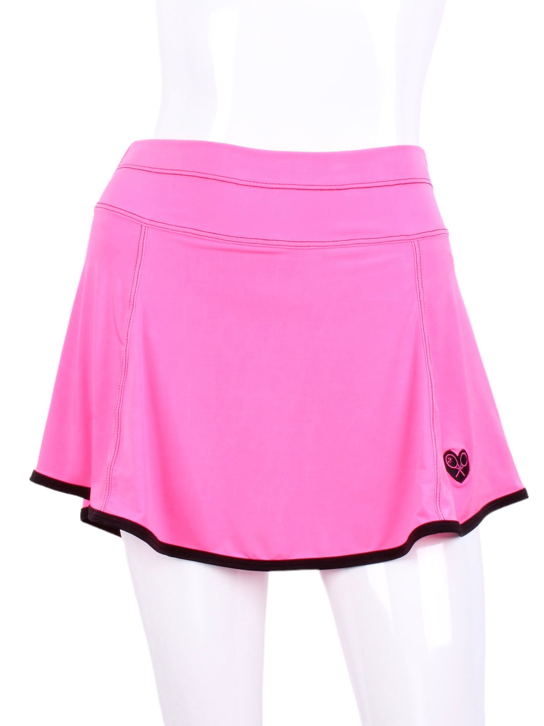 Gladiator Skirt Pink - I LOVE MY DOUBLES PARTNER!!! This is our limited edition Gladiator Skirt Pink.  This piece has a silky soft and quick-drying matching shorties, and binding to match.  We make these in very small quantities - by design.  Unique.  Luxurious.  Comfortable.  Cool.  Fun.