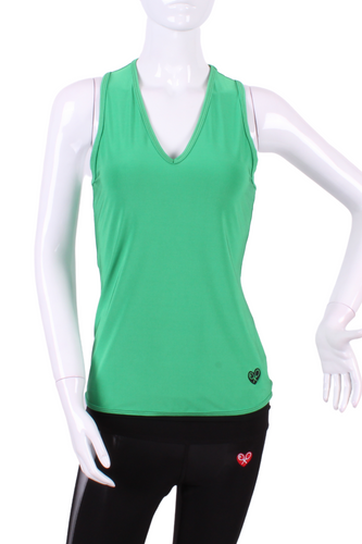 Green Vee Tank - I LOVE MY DOUBLES PARTNER!!!