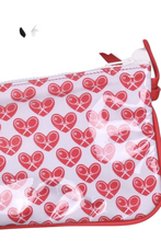 Load image into Gallery viewer, Mini Heart + Clear LOVE Clutch - I LOVE MY DOUBLES PARTNER!!!
