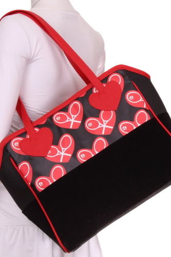 Heart on Black Mini LOVE Tote - I LOVE MY DOUBLES PARTNER!!!