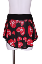Load image into Gallery viewer, Huge Heart LOVE “O” Tennis Skirt on Black - I LOVE MY DOUBLES PARTNER!!!
