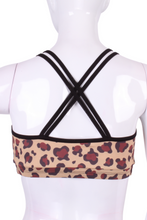 Load image into Gallery viewer, Leopard LOVE “U” Bra - I LOVE MY DOUBLES PARTNER!!!
