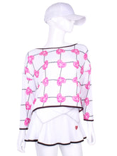 Load image into Gallery viewer, Long Sleeve Pink Hearts &amp; Net - I LOVE MY DOUBLES PARTNER!!!
