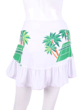 Load image into Gallery viewer, This “limited edition” print is available in the Ruffle Skirt styles.     The waistband and shorties are white.
