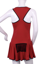 Load image into Gallery viewer, Longer Solid Red Sandra Dee Dress - I LOVE MY DOUBLES PARTNER!!!
