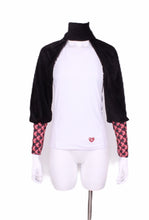 Load image into Gallery viewer, Shiny Black + Soft Black Scarf Vest (Reversible) - I LOVE MY DOUBLES PARTNER!!!
