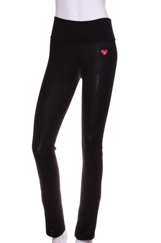 Soft Black Leg Lengthening Warm Up Pants - I LOVE MY DOUBLES PARTNER!!!