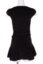 Load image into Gallery viewer, Solid Black Velvet Monroe Tennis Dress - I LOVE MY DOUBLES PARTNER!!!
