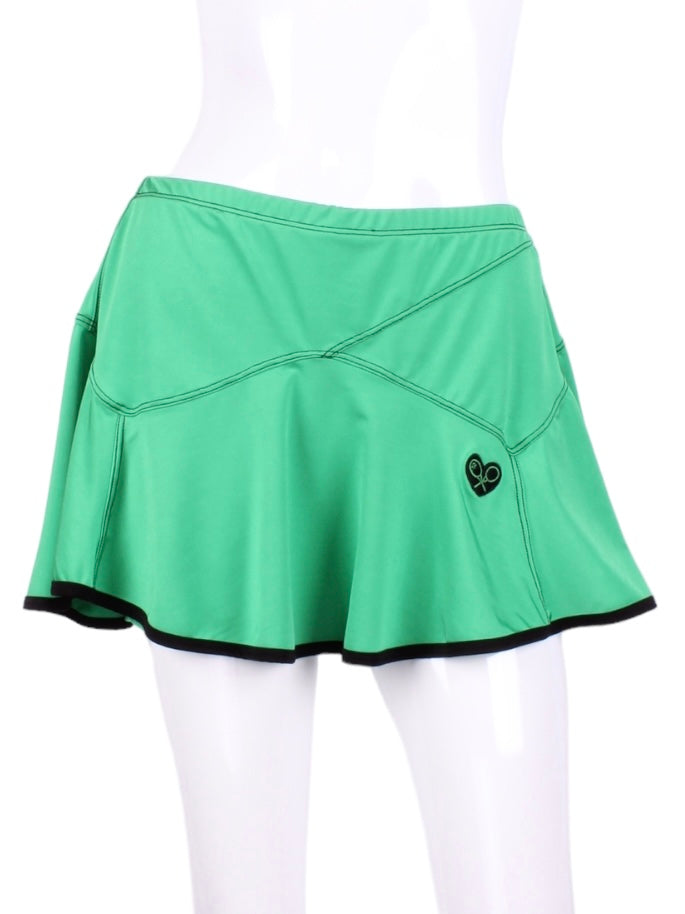 Triangle Green Skirt with Black Trim