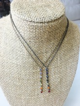 Load image into Gallery viewer, Seven Chakra Mini Stone Necklace - I LOVE MY DOUBLES PARTNER!!!
