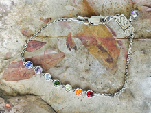 Load image into Gallery viewer, Seven Chakra Mini Stone Necklace - I LOVE MY DOUBLES PARTNER!!!
