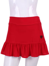 Load image into Gallery viewer, Red Ruffle Skirt - I LOVE MY DOUBLES PARTNER!!!
