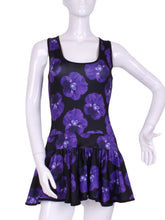 Load image into Gallery viewer, Purple Pansy Sandra Dee Tennis Dress - I LOVE MY DOUBLES PARTNER!!!

