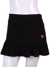 Load image into Gallery viewer, Soft Brushed Black Ruffle Skirt - I LOVE MY DOUBLES PARTNER!!!
