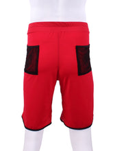 Load image into Gallery viewer, This is our limited edition Short Men’s Shorts Red.  This piece has a silky and soft fabric.   We make these in very small quantities - by design.  Unique.  Luxurious.  Comfortable.  Cool.  Fun.
