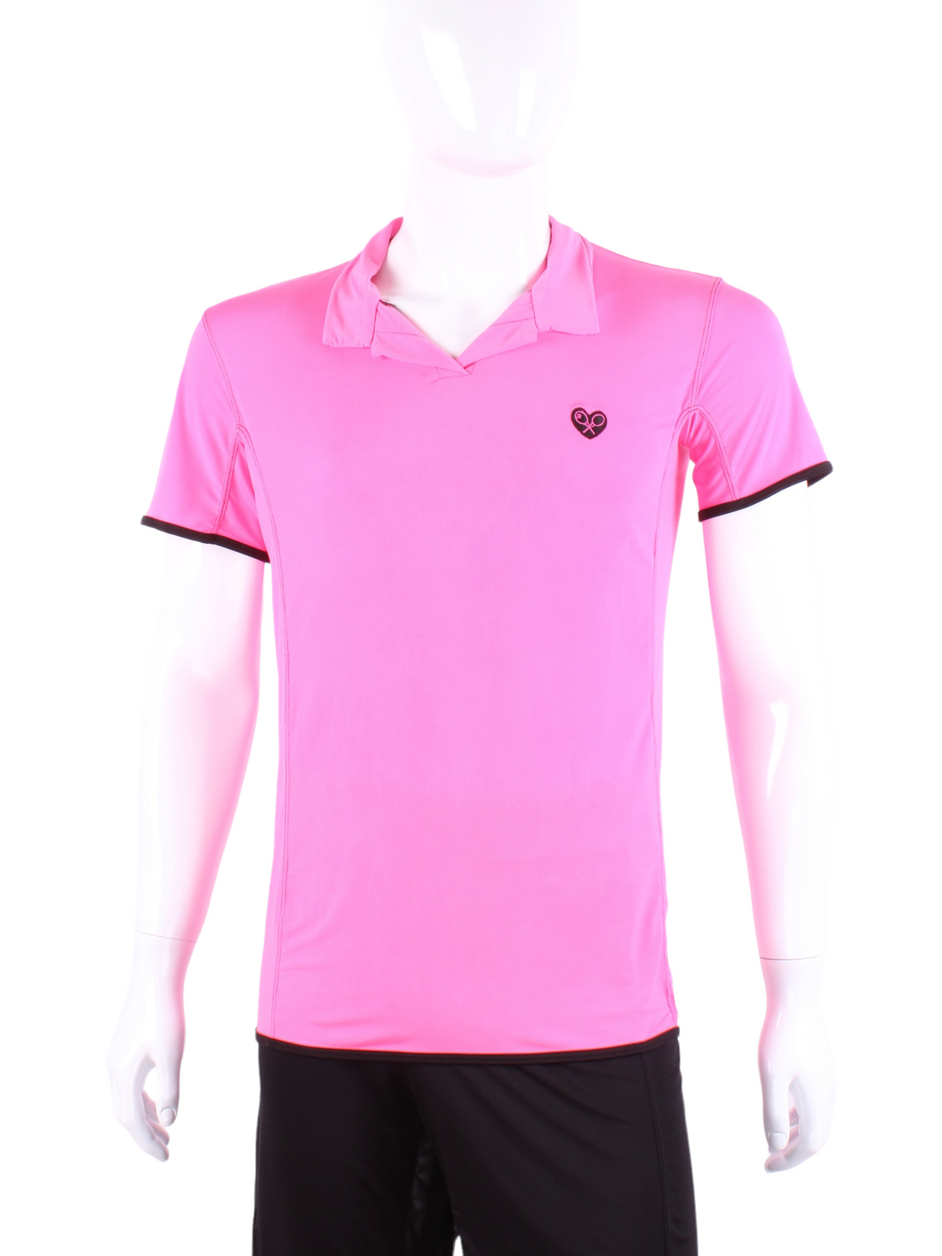 This is our limited edition Men’s Polo Pink.   This piece has a silky and soft fabric.   We make these in very small quantities - by design.  Unique.  Luxurious.  Comfortable.  Cool.  Fun.