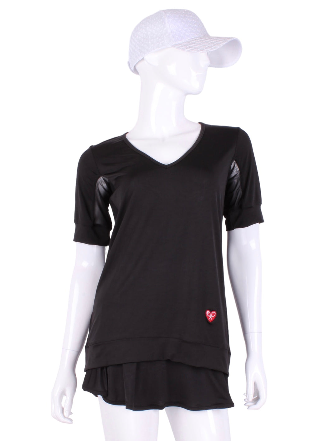 Baggy Soft Black Vee Tee. The very comfortable Baggy Vee Tee is so cool and easy to wear.  The sides are cool airy mesh to allow for 