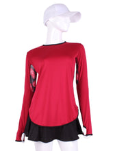 Load image into Gallery viewer, Raspberry Red Long Sleeve Crew Tee
