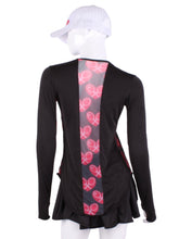 Load image into Gallery viewer,    The super cool and totally see-though Long Sleeve Crew Tee!  I designed this top to look flattering AND allow maximum air flow through my mesh back and side panels.  The harder you play - the more SWOOSH OF AIR FLOW you create.  Be your own FAN.  Literally.  Keep cool.  Keep shaded.  Keep dry.  Look awesome.
